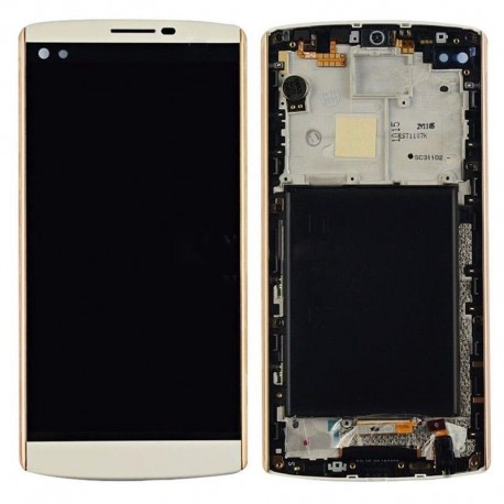 מסך מקורי כולל מסגרת LG V10 / H960 לבן
